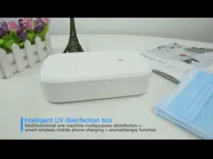 Caisson lumineux ultra-violet portatif d'affichage à cristaux liquides de batterie de chargeur d'hygiène UV sans fil de téléphone
