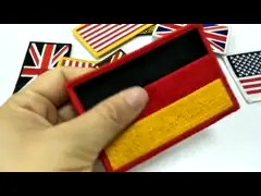 Custom USA Flag Military Style Embroidery Patches Hook On Uniform Arm