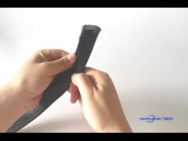 Flame Proof Pet Wrap Braided Sleeving , Black Braided Wire Sleeve Eco - Friendly