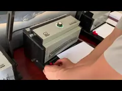 Double Loop Wire Spiral Binding Machine , Wire Binding Machine Hole Distance 8.47mm video