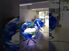 Подгонянный 360 градусов П3 П4 П5 привел дисплей приведенный сферы СИД экрана шарика экрана гибкий мягкий video