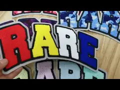 Colorful RARE Chenille Embroidery Patches Eco Friendly With Iron On Back