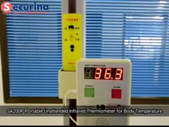 Коробка скрининга температуры тела белого утюга портативная со светом СИД/сигналом тревоги звуков video