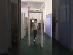 Прогулка металлоискателя цифров через зоны ворот 8 обнаруживая для офисных зданий video