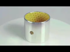Metal-Polymer Plain Bearings Oil/Grease Lubricated Bushing With Blue POM Coated Self Lubricating Bearing