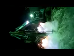 Установленная экскаватором трудная буровая установка утеса 12 м video