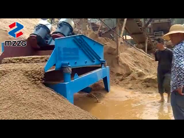 Dewatering screen for 80-100 tons when dewatering gravel materials