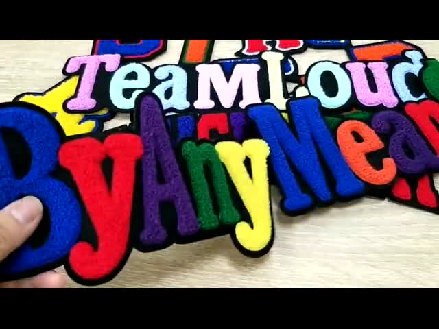 Customized Chenille Patch Logo Felt Embroidery Camouflage Patches