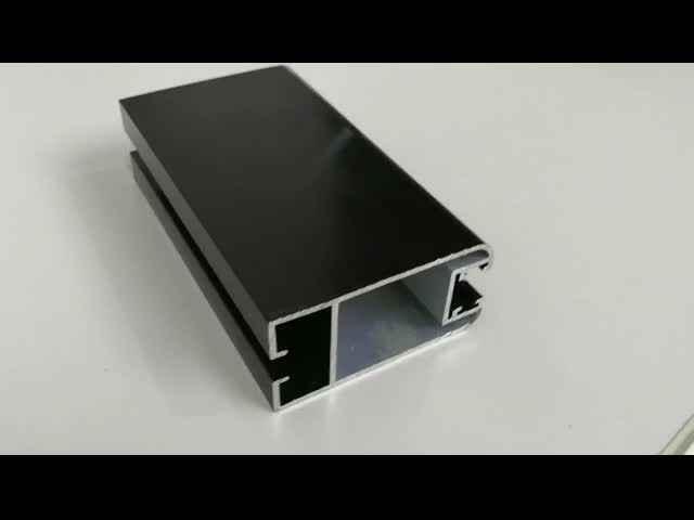 Чернота анодировала прессованное алюминиевое окно профилирует 6063 для рамки ненесущей стены двери стеклянного окна видео