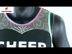 Изготовленный на заказ танец приветственного восклицания девушек сублимации одевает цвет урожая и шортов розовый video