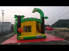 Прыжок динозавра раздувной расквартировывает детей скача скольжение замка комбинированное video