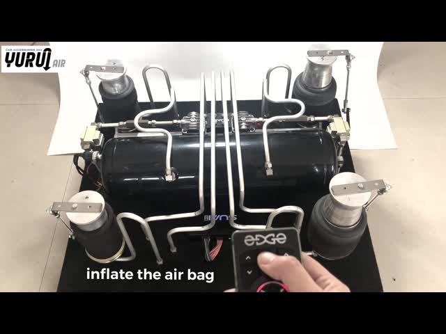 DC12V Двойной стальной воздушный подвес компрессор Двойной танковый воздушный компрессор видео