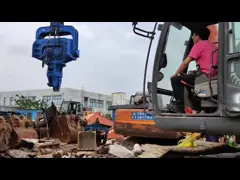 деятельность кучи листа Vibro рельса экскаватора 15m Хитачи стальная быстрая преобразовывая video