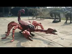 Life Size Crab Electronic Insects Scorpion , Zoo Park Decorative Statues