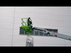 Подъем заграждения емкости двигателя дизеля 27m EWP 360kg телескопичный для строя maintanence video