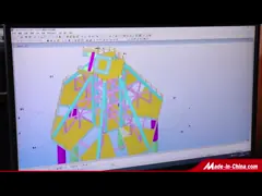 Обрамлять стальной структуры большой пяди светлый строя стальной структурный стальной video