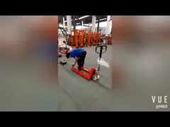 цвет желтого цвета тележки паллета руки емкости 2000кг стальной с колесами ПУ video