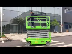 Емкость рабочей платформы 320kg зеленой гидравлической высоты 10m воздушная scissor подъем для maintenace video