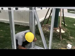 Дома здания металла железного каркаса стеклоткани Q235B Prefab video