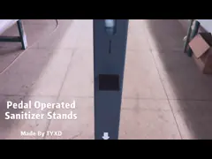 Всеобщей стойка металла дезинфицирующего средства руки 1литер стойки Санитисер ноги 1000мл эксплуатируемая педалью Рефиллабле с подносом потека video