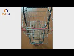 28L хромированные железные сетки торговые корзины с ручками video