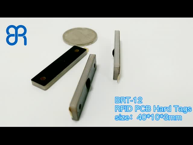 бирки UHF небольшие RFID 40 x 10 x 3MM, бирка RFID электронная для управления товаров металла видео