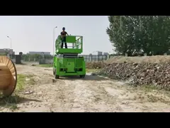 Самоходные 700kg 18m Scissor пересеченная местность JESH конструкции мобильной платформы подъема на открытом воздухе video