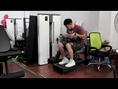 Пневматический цилиндр поддерживает подбрюшную машину хруста с цифровым дисплеем video