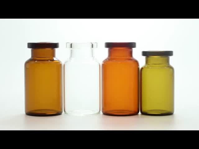 янтарный фармацевтический контейнер пробирки боросиликатного стекла 10мл для лекарства видео