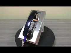 Настенный вандалозащищенный телефон, сверхпрочный аналоговый телефон с ЖК-дисплеем video