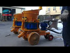 4 колеса привинчивают тип компрессор воздуха 8m3/минуту для обеспечивать силу Shotcrete video