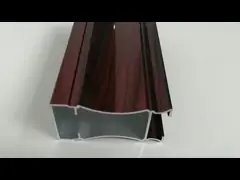 Heat Transfer Glossy Wood Surface Aluminium Door Profiles