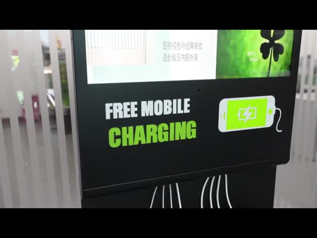 Зарядная станция мобильного телефона быстрой скорости 21,5 дюймов, дистанционное управление сервера облака Signage Wifi цифров андроида видео