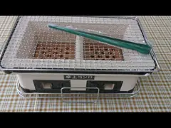 Гриль барбекю столешницы японский керамический, гриль ББК угля прямоугольника на открытом воздухе video