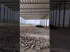 Краска цвета серого цвета железного каркаса гаража Q345B, промышленные метр гаража 5000 квадратный video