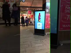 Экран lcd киоска экрана касания LCD большой рекламируя дисплей с HD, VGA, BNC video