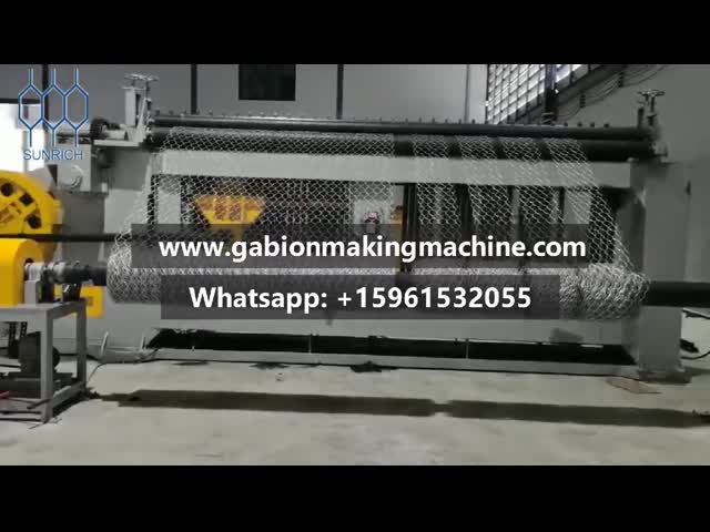 Высокоскоростная коробка 225 M/H Gabion делая машину для размера сетки 110x136mm видео