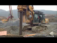 Вращающий момент 125kN.m KR125C сверля Dia1300mm пробурил шасси экскаватора CAT 320D машины кучи сверля video