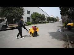 Двойной ролик дороги мостовой 450mm колеса идя для конструкции video