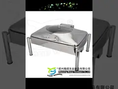 SUS 304 Elegant Catering Chafing Dish 4L Volumn Φ345mm Diameter Easy Handle video