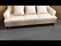3-seater modern soft fabric living room sofa
