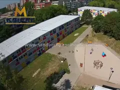 Мульти- школа контейнера блока плоского пакета этажа портативная временная video