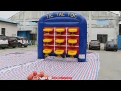 Kids N adults 9 basketballs inflatable TIC TAC TOE game for outdoor carnival games or team buildings