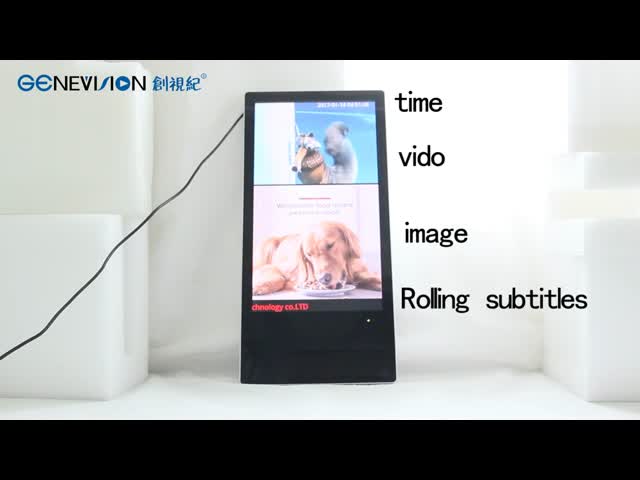 Белый дисплей ЛКД держателя стены подъема, рамка игрока рекламы ЛКД лифта супер тонкая видео