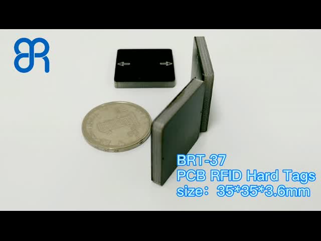 小型UHF RFIDの堅い札の高い感受性12dBmの黒色BRT-37
