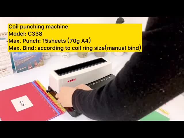 машина вязки катушки бумаги тангажа A4 6.35mm ручная для офиса видео