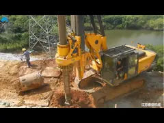 Машина снаряжения KR125M CFA гидравлическая роторная складывая с 60 KN вытягивает линию Максимальн Диаметр ворота скорости 60 M/Min вспомогательную 700 Mm video