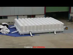 воздушная подушка ямы пены 8x6m белая крытая с загерметизированной обложкой для больших тренировки или развлечений эффектного выступления воздушной подушки скачки video