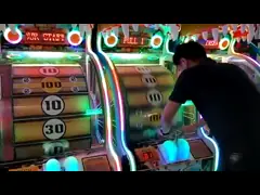 Игровой автомат выкупления лотереи билета колеса динозавра аркады удачливый video