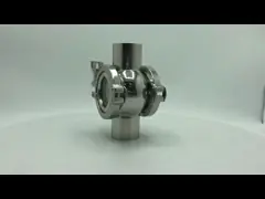 DN65 Four Way SS316L Sanitary Sight Glass Zero Dead Angle